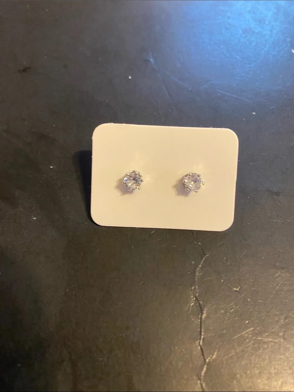 Time and Tru Two-Pair Stud Earring Set in Blue and Clear